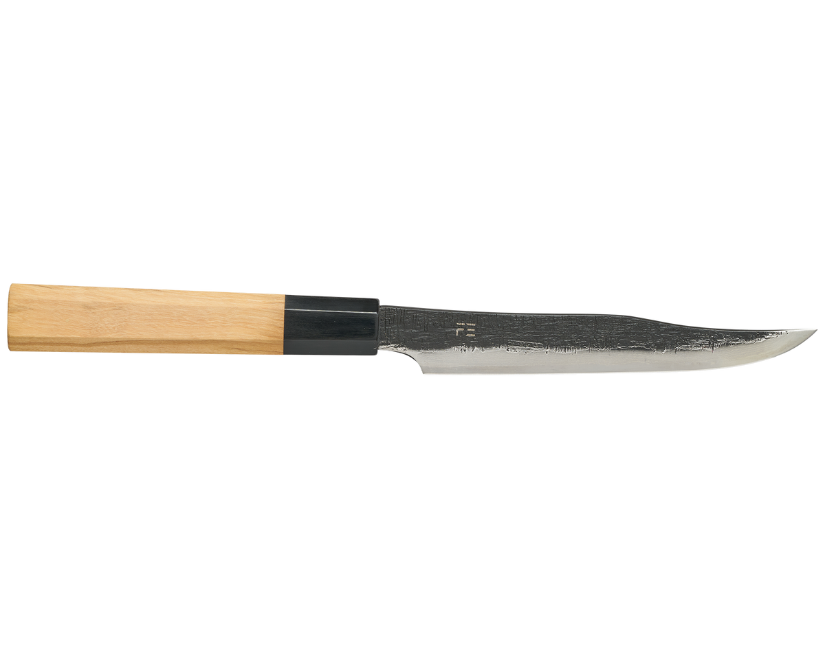 Damascus Olive Steak Knife 130mm
