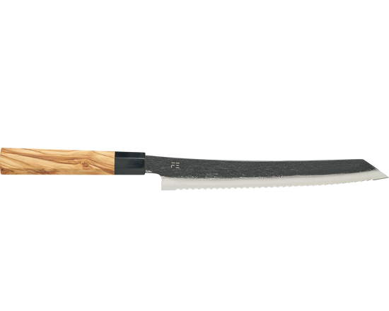 Damascus Olive Bread Knife 230mm