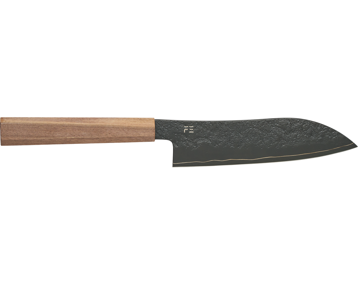 Full Black Walnut Santoku 165mm