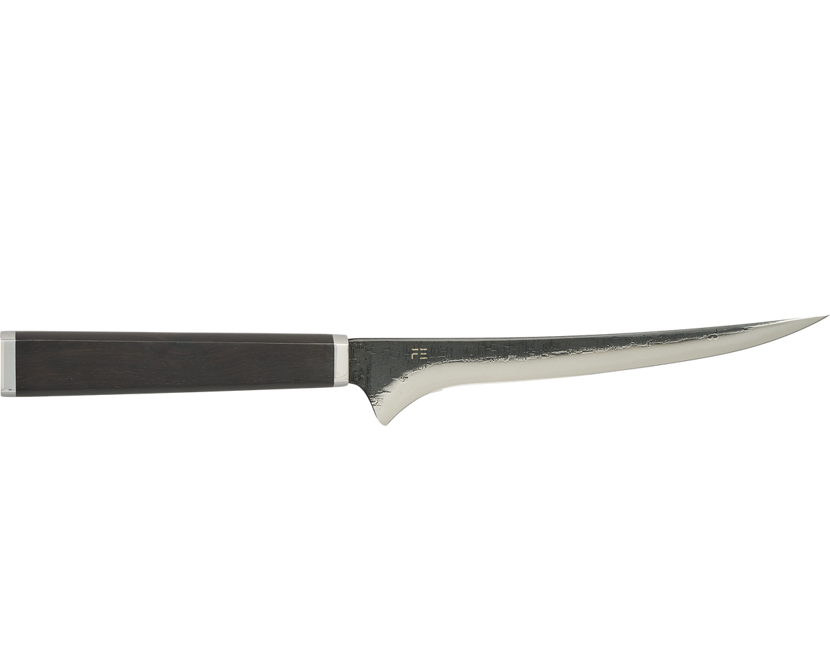 Damascus Ebony Fillet Knife 180mm