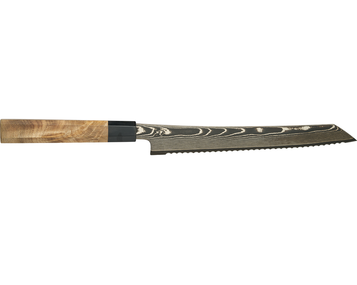 Damascus Maple Bread Knife 230mm