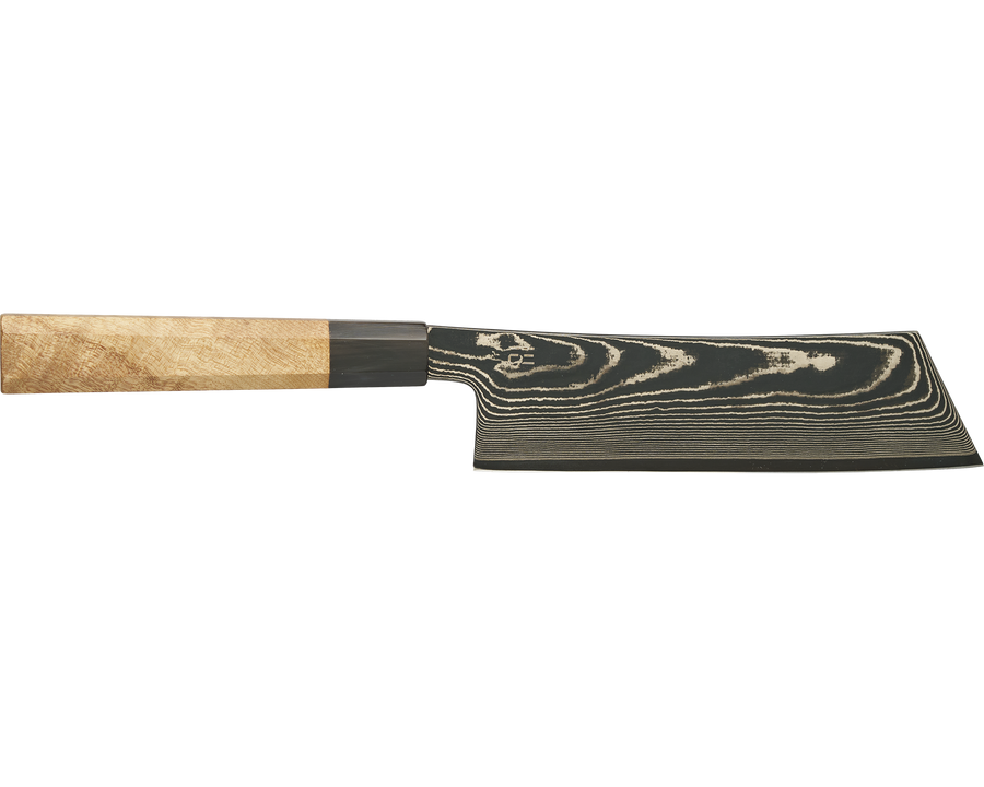 Damascus Maple Kiritsuke Nakiri 165mm-[FE]-[Chinese-Kitchen-Knives]