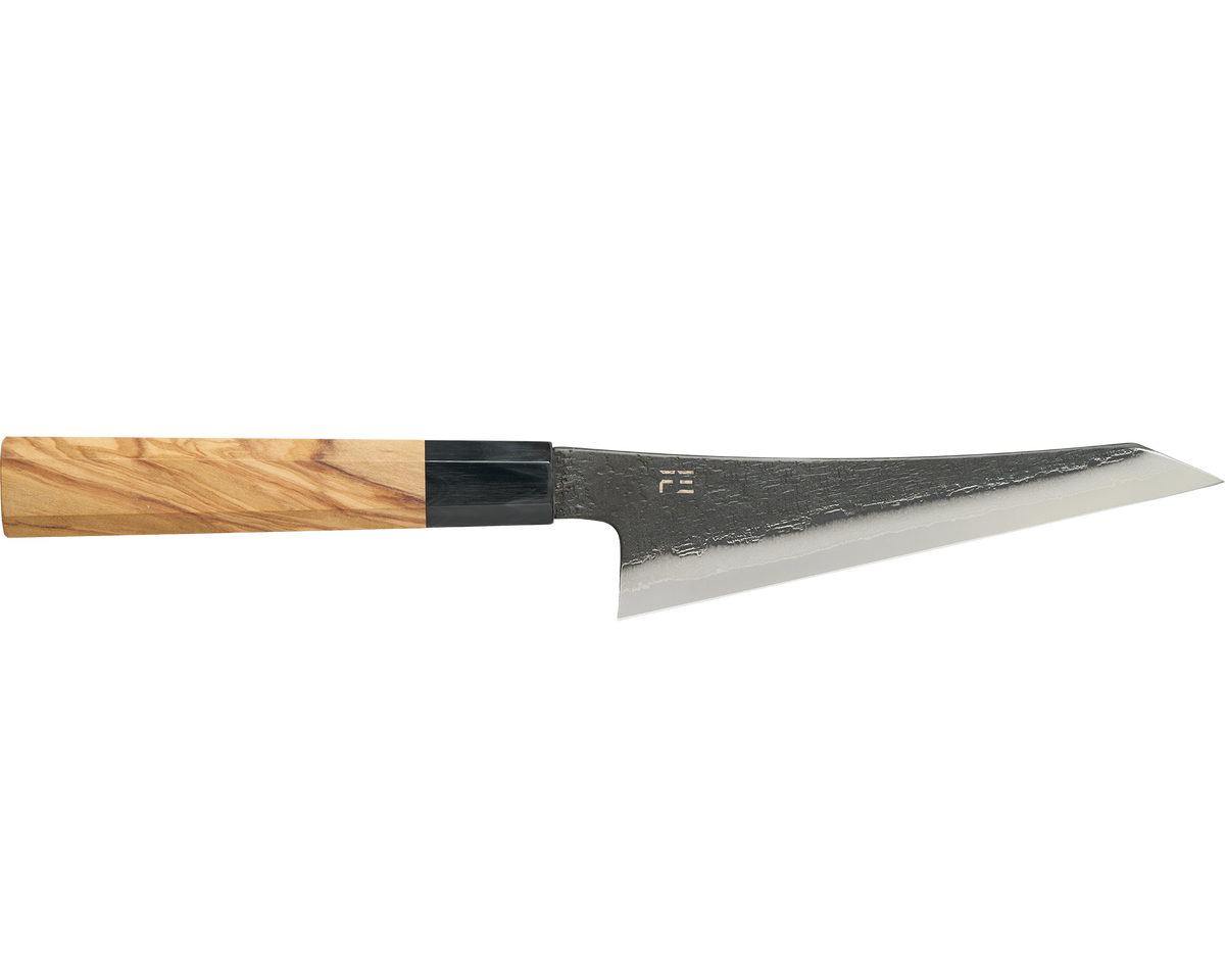 Damascus Olive Honesuki 150mm