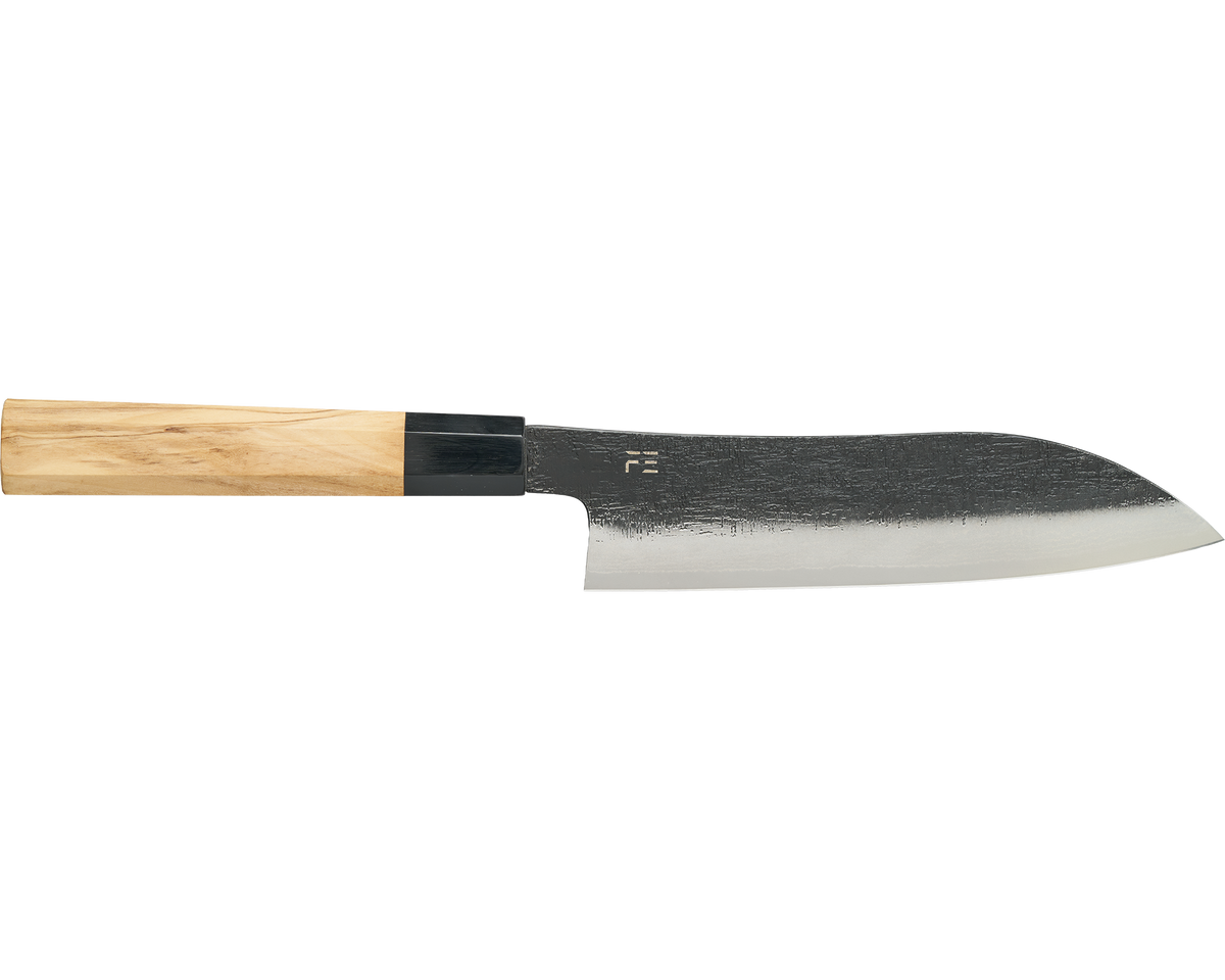 Damascus Olive Santoku 165mm