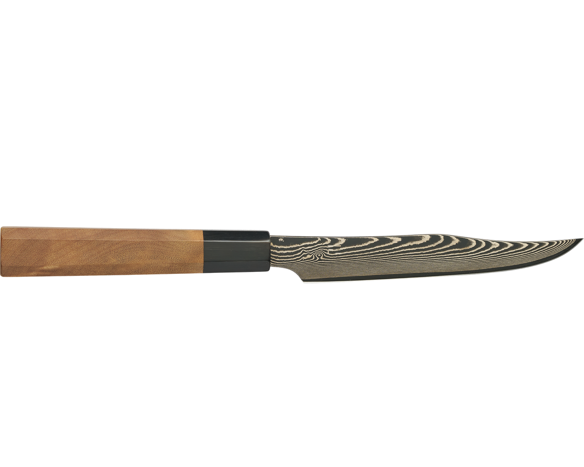 Damascus Maple Steak Knife 130mm