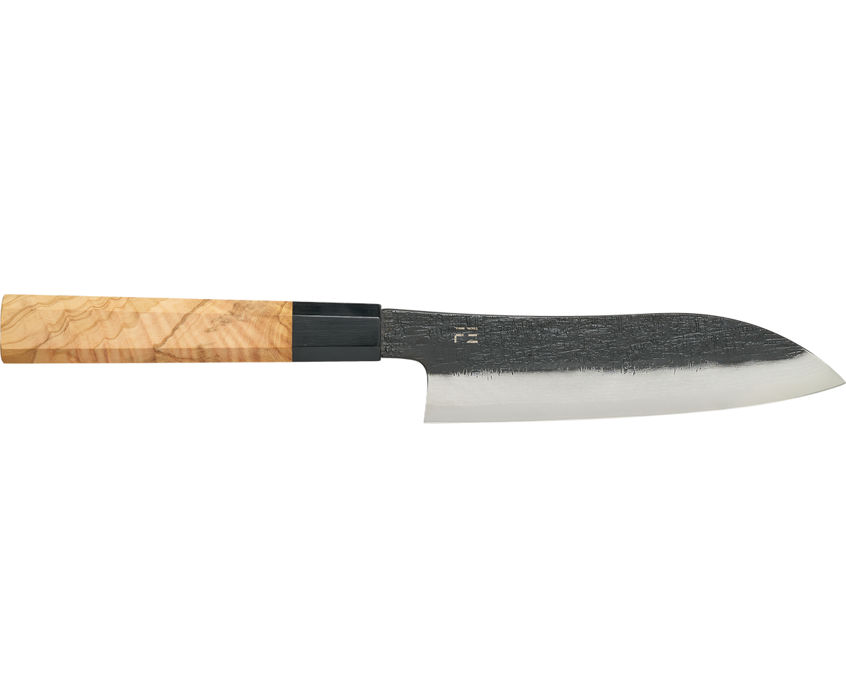 Damascus Olive Santoku 150mm